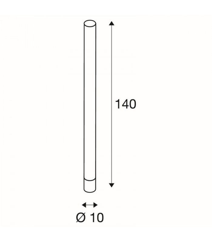 Floor Stand, Led, 2700K, White, H 10, 140 cm, IP55