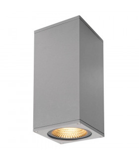Outdoor Wall Light, Double-Headed, Led, 3000K, Flood Up, Down, Silver-Grey, W, H, D 13, 27.5, 13.5 cm, IP44