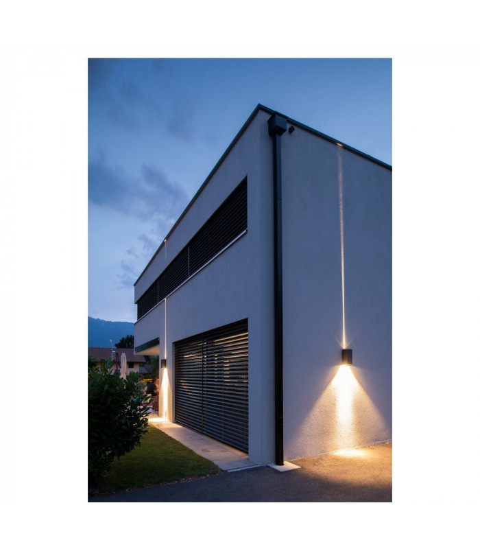 Outdoor Wall Light, Double-Headed, Led, 3000K, Flood Up, Beam Down, Anthracite, W, H, D 13, 29, 13.5 cm, IP44