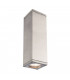 2 Light Outdoor Wall Light, Natural Aluminium, Ip44, GU10