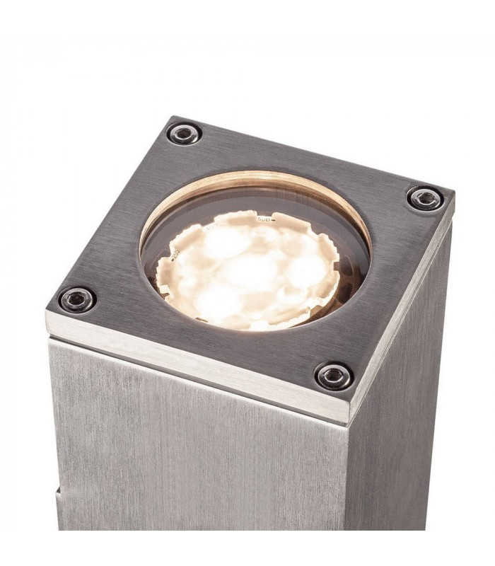 2 Light Outdoor Wall Light, Natural Aluminium, Ip44, GU10