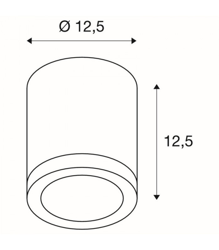 1 Light Outdoor Ceiling Light, Brushed Aluminium, Ip44, GU10