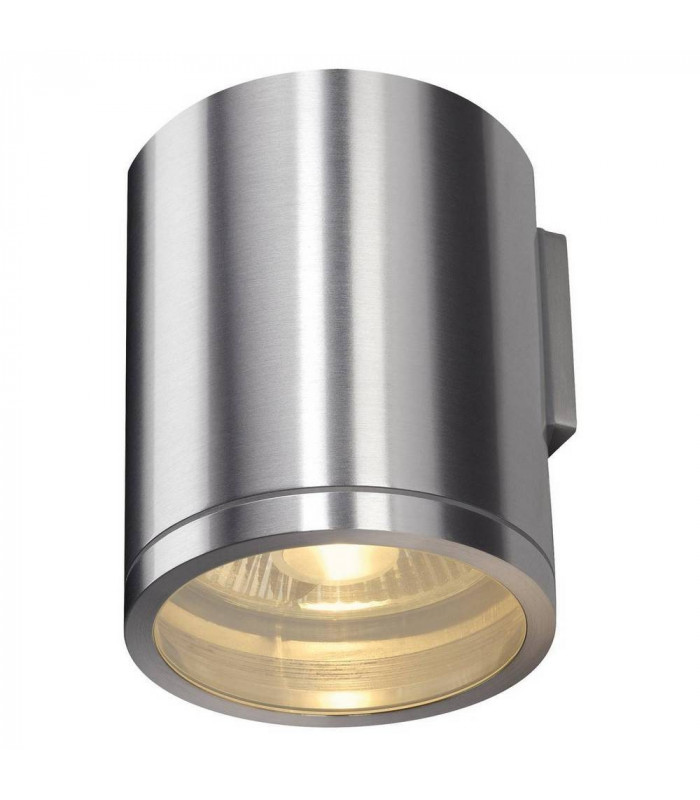 1 Light Outdoor Wall Light, Brushed Aluminium, Ip44, GU10
