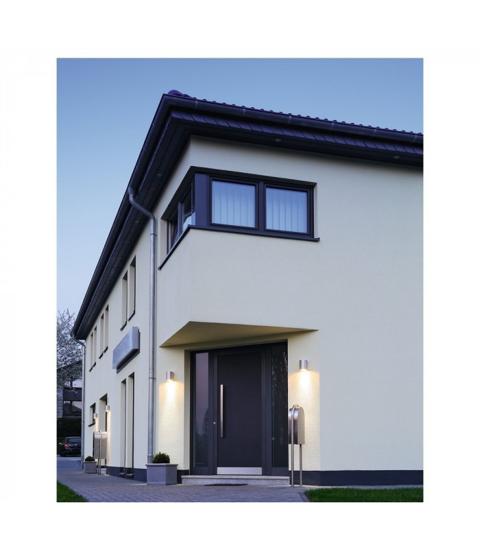 1 Light Outdoor Wall Light, Brushed Aluminium, Ip44, GU10