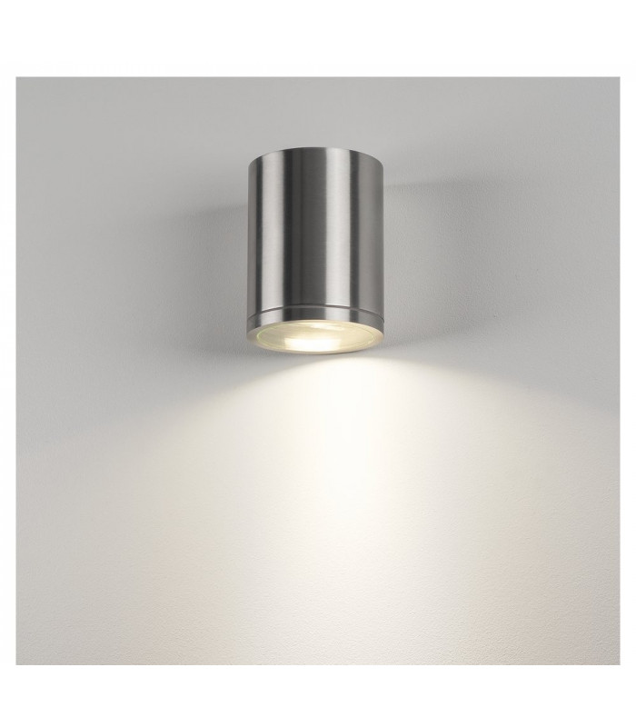 1 Light Outdoor Wall Light, Brushed Aluminium, Ip44, GU10