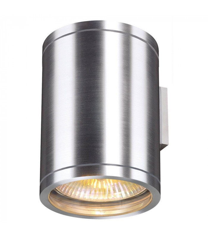 2 Light Outdoor Wall Light, Brushed Aluminium, Ip44, GU10