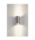 2 Light Outdoor Wall Light, Brushed Aluminium, Ip44, GU10
