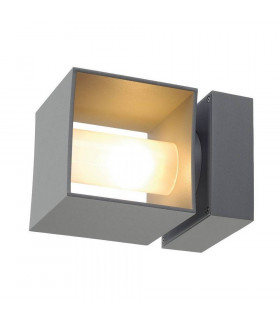1 Light Outdoor Wall Light, Silver-Grey, Ip44, G9
