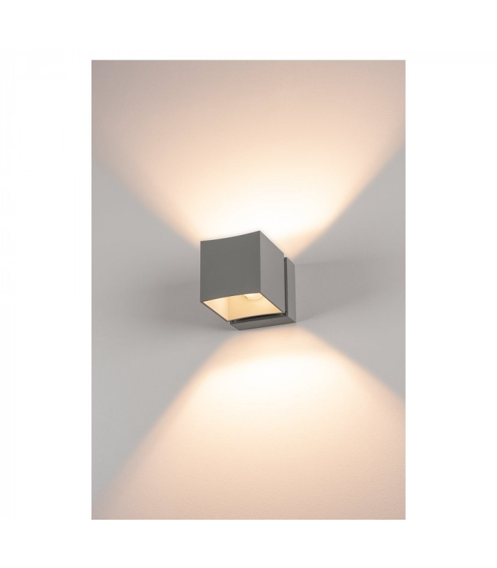 1 Light Outdoor Wall Light, Silver-Grey, Ip44, G9