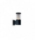 1 Light Outdoor Wall Light Black IP44, E27
