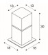 1 Light Square Outdoor Bollard, Stainless Steel 304, Ip44, E27