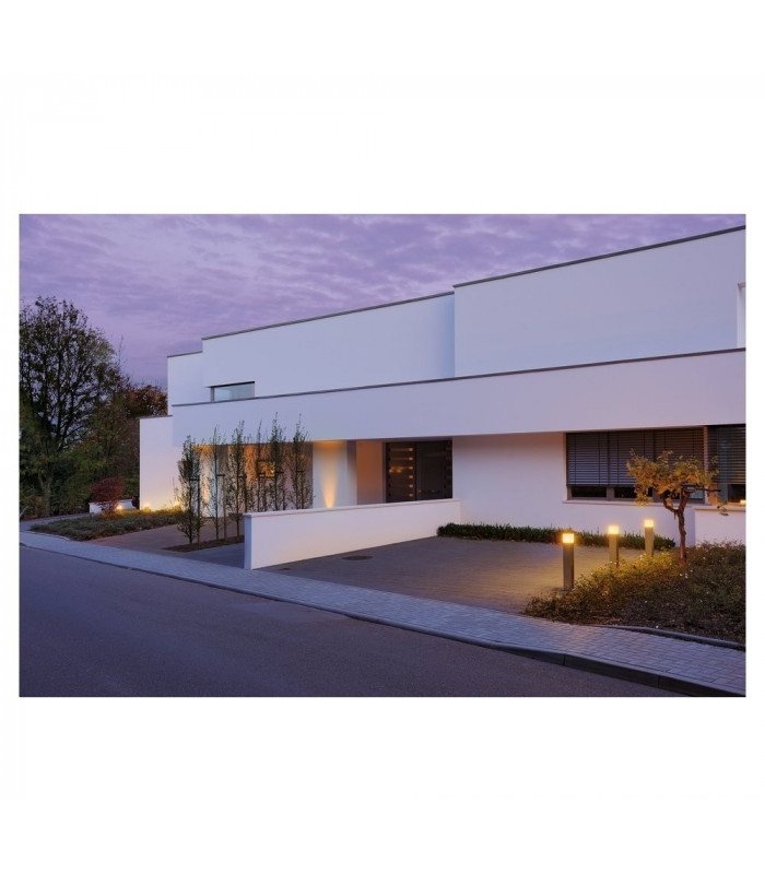 1 Light Square Outdoor Bollard, Stainless Steel 304, Ip44, E27