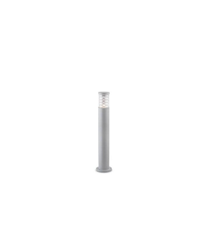 1 Light Outdoor Tall Bollard Grey IP44, E27