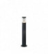 1 Light Outdoor Tall Bollard Black IP44, E27
