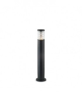 1 Light Outdoor Tall Bollard Black IP44, E27