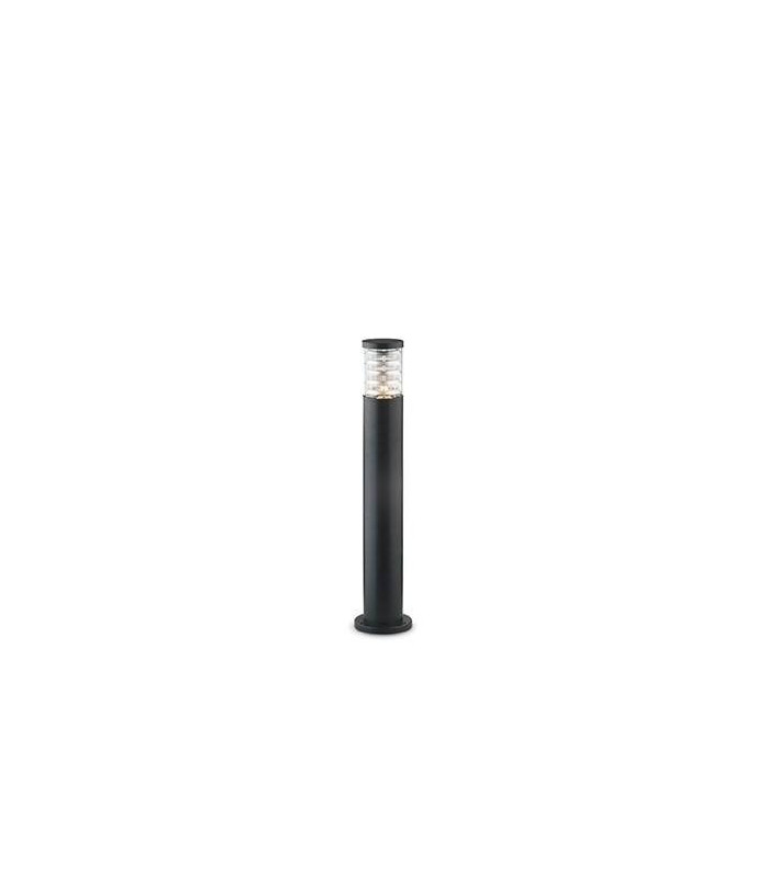 1 Light Outdoor Tall Bollard Black IP44, E27