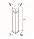 LED Outdoor Standing Light, Ip44, Stainless Steel 316, 3000K