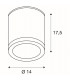 LED Outdoor Ceiling Light, Anthracitee, 3000K, Ip44