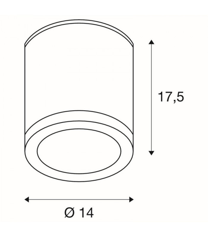 LED Outdoor Ceiling Light, Anthracitee, 3000K, Ip44