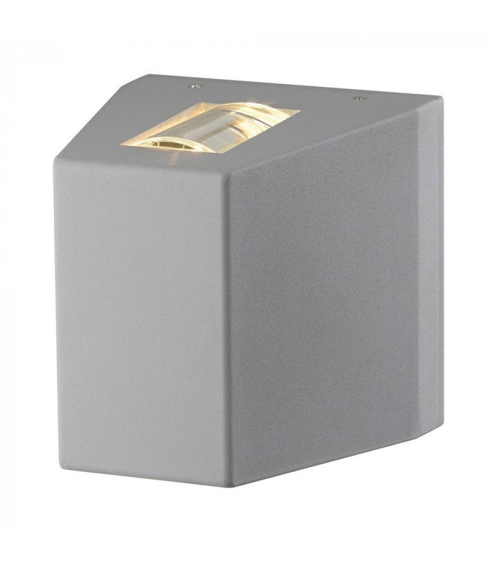 1 Light Outdoor Wall Light, Beam, Flood, Silver Grey, Ip44