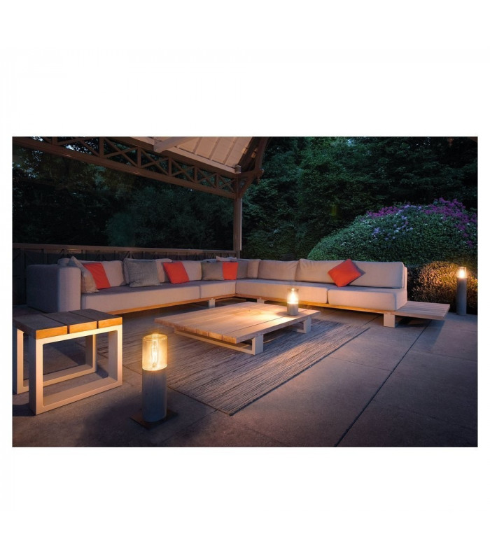 1 Light Lisenne Pole 40, E27, Grau, Ip54