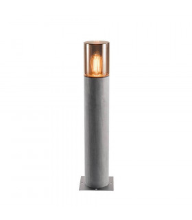 1 Light Lisenne Pole 70, E27, Grau, Ip54