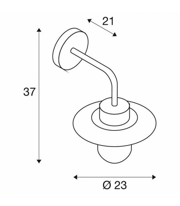 1 Light Outdoor Wall Light, Anthracite, Ip44, E27
