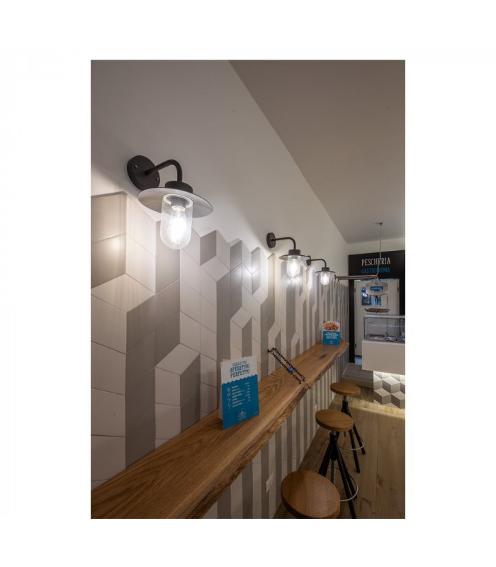 1 Light Outdoor Wall Light, Anthracite, Ip44, E27