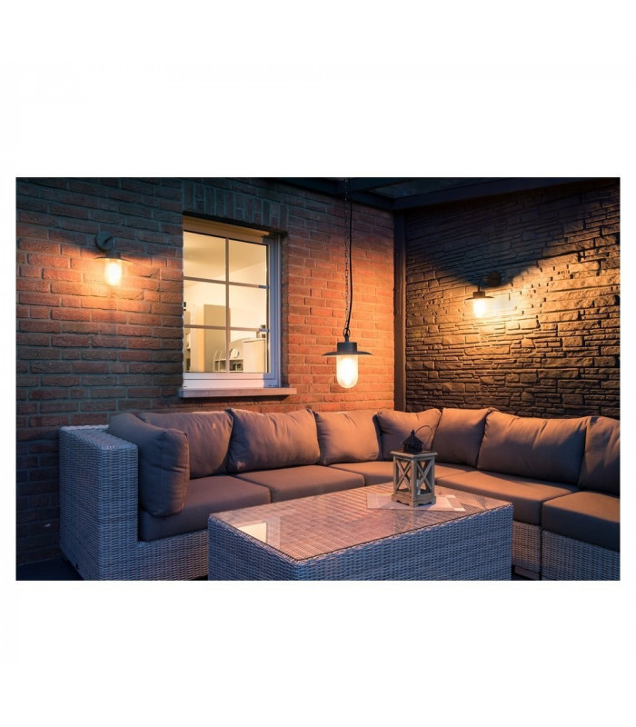 1 Light Outdoor Pendant Light, Anthracite, Ip44, E27