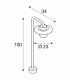1 Light Outdoor Standing Light, Ip44, E27, Anthracite