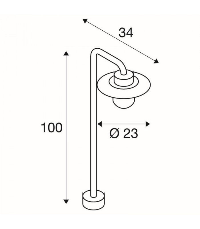 1 Light Outdoor Standing Light, Ip44, E27, Anthracite