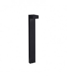2 Light Outdoor Tall Bollard Black IP44, G9