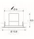 LED Outdoor Recessed Ceiling Downlight, White, 3000K, 60d, Ip65