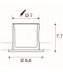 LED Recessed Fire Rated Ceiling Downlight, White, 4000K, Dimmable, Ip65