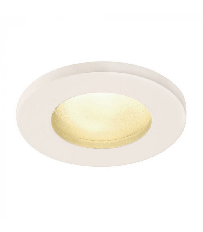 Outdoor Round Recessed Spotlight, White, IP65