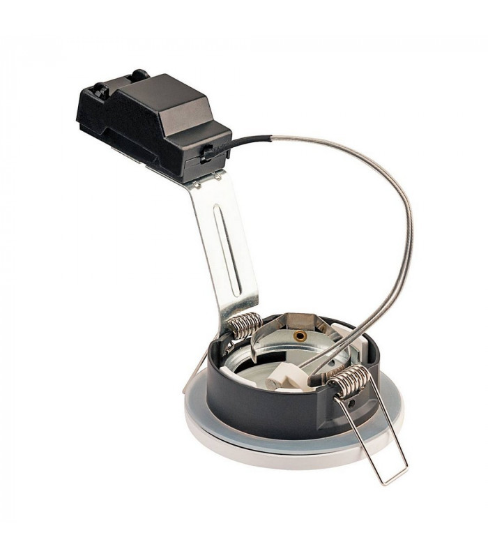 Outdoor Round Recessed Spotlight, White, IP65