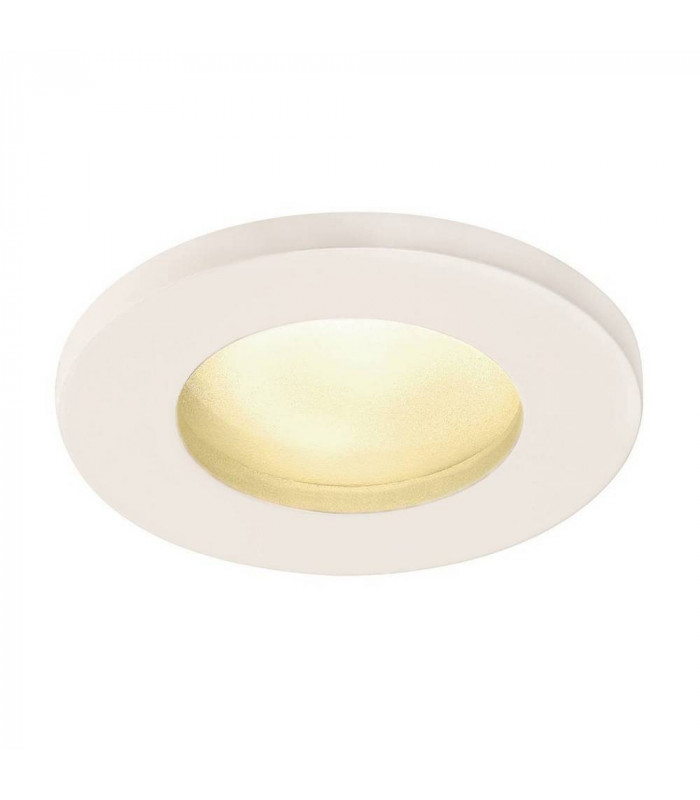 Outdoor Round Recessed Spotlight, White, IP65, GU10