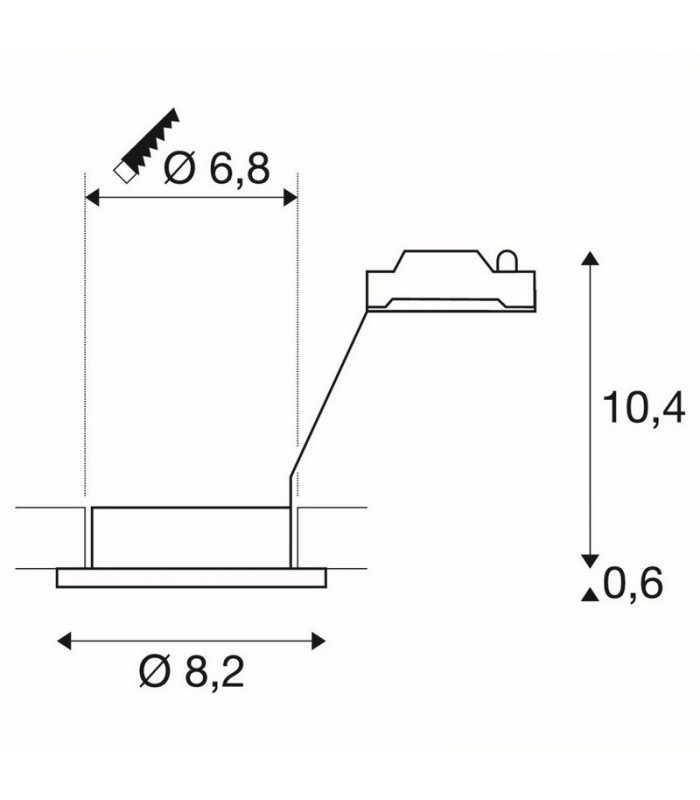 Outdoor Round Recessed Spotlight, White, IP65, GU10