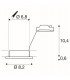 1 Light Round Recessed Spotlight, Silver Grey, IP65, GU10