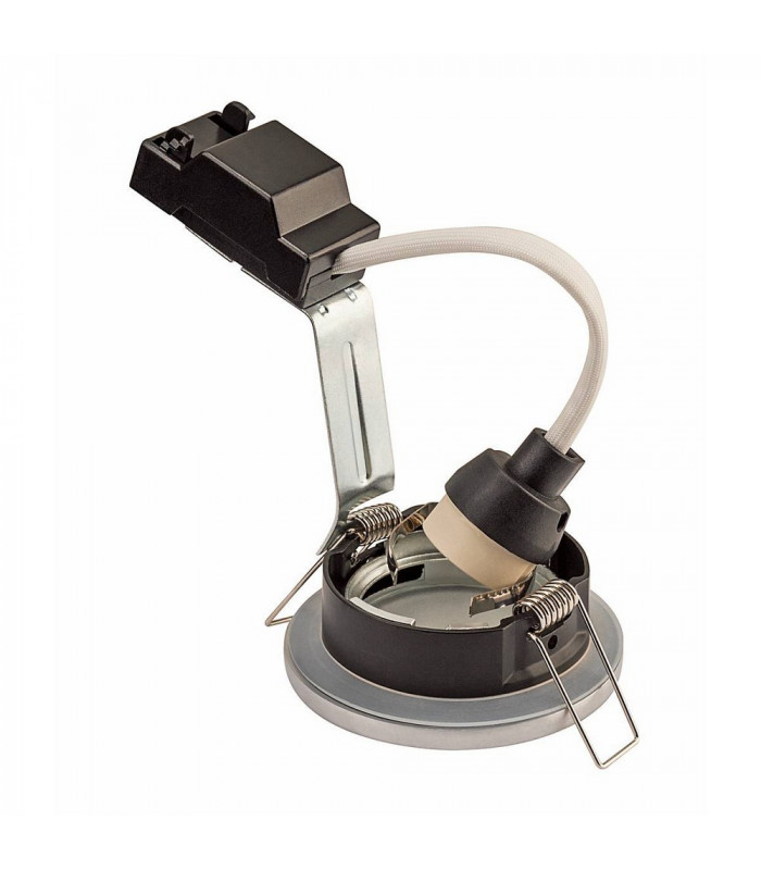 Outdoor Round Recessed Spotlight, Matt Chrome, IP65, GU10