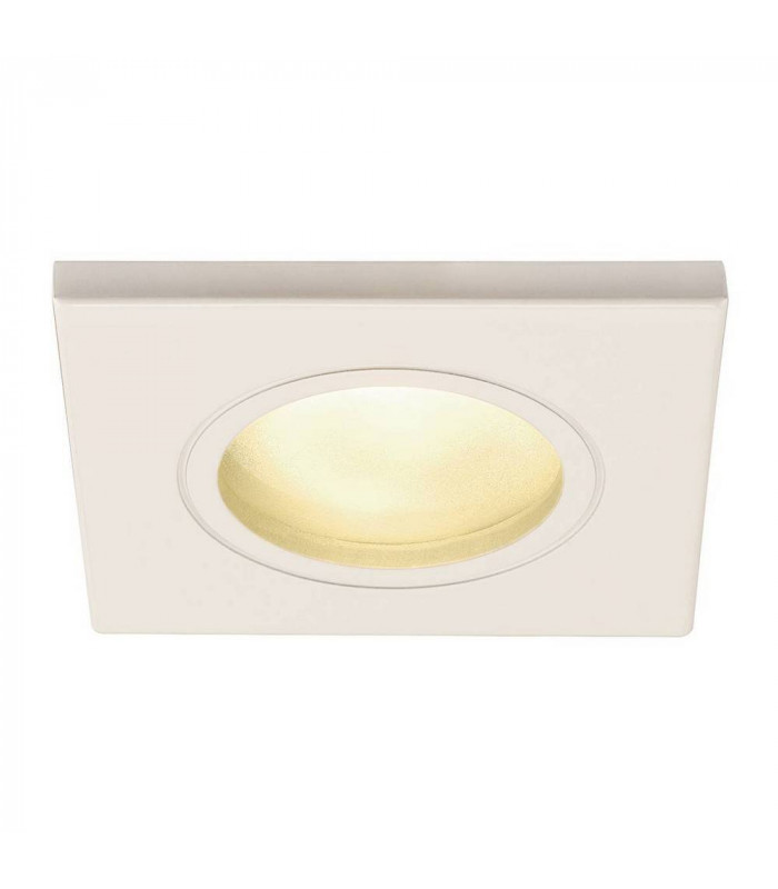 Outdoor Square Recessed Spotlight, White, IP65, GU10