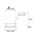 Outdoor Square Recessed Spotlight, Chrome, IP65, GU10