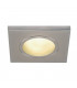 Outdoor Square Recessed Spotlight, Matt Chrome, IP65, GU10