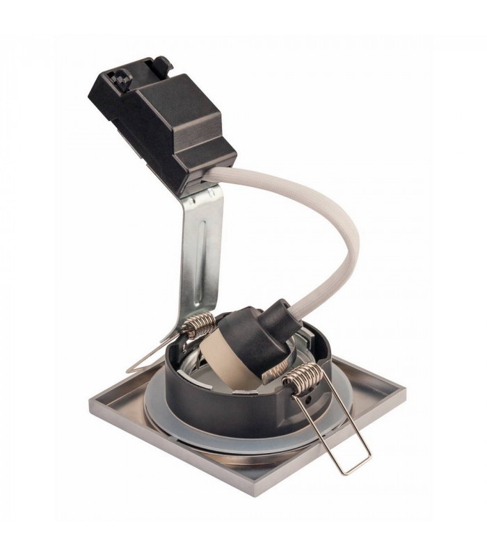 Outdoor Square Recessed Spotlight, Matt Chrome, IP65, GU10