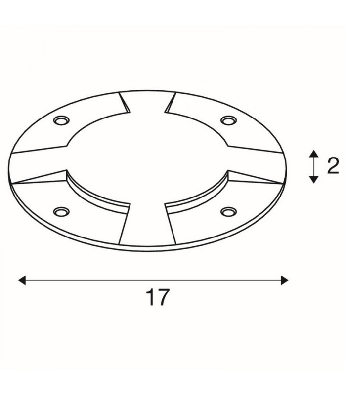 Cover Only, 4 Outlets, Silver-Grey (LED Module Sold Separately)