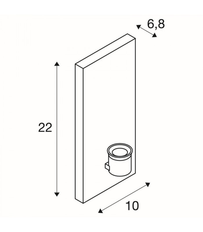 1 Light Indoor Wall Light, E27, White (Shade Sold Seperately)