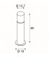 1 Light Outdoor Floor Stand, Ip44, Stainless Steel 304, E27 Max 20W