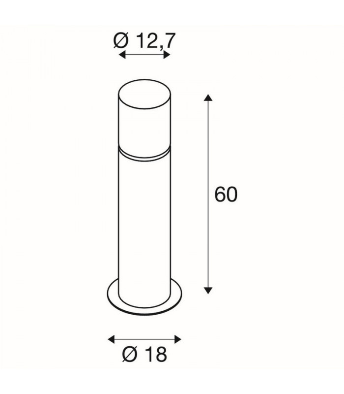 1 Light Outdoor Floor Stand, Ip44, Stainless Steel 304, E27 Max 20W