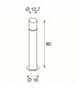 1 Light Outdoor Floor Stand, Ip44, Stainless Steel 304, E27 Max 20W