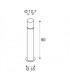 LED Outdoor Floor Stand, Stainless Steel 316, 3000K, Ip44